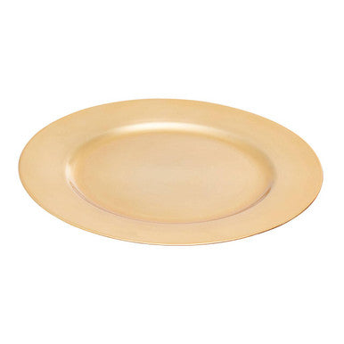 Dia Gold Finish Flat Style Charger Plate - image 3