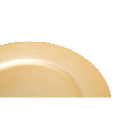 Dia Gold Finish Flat Style Charger Plate - image 9
