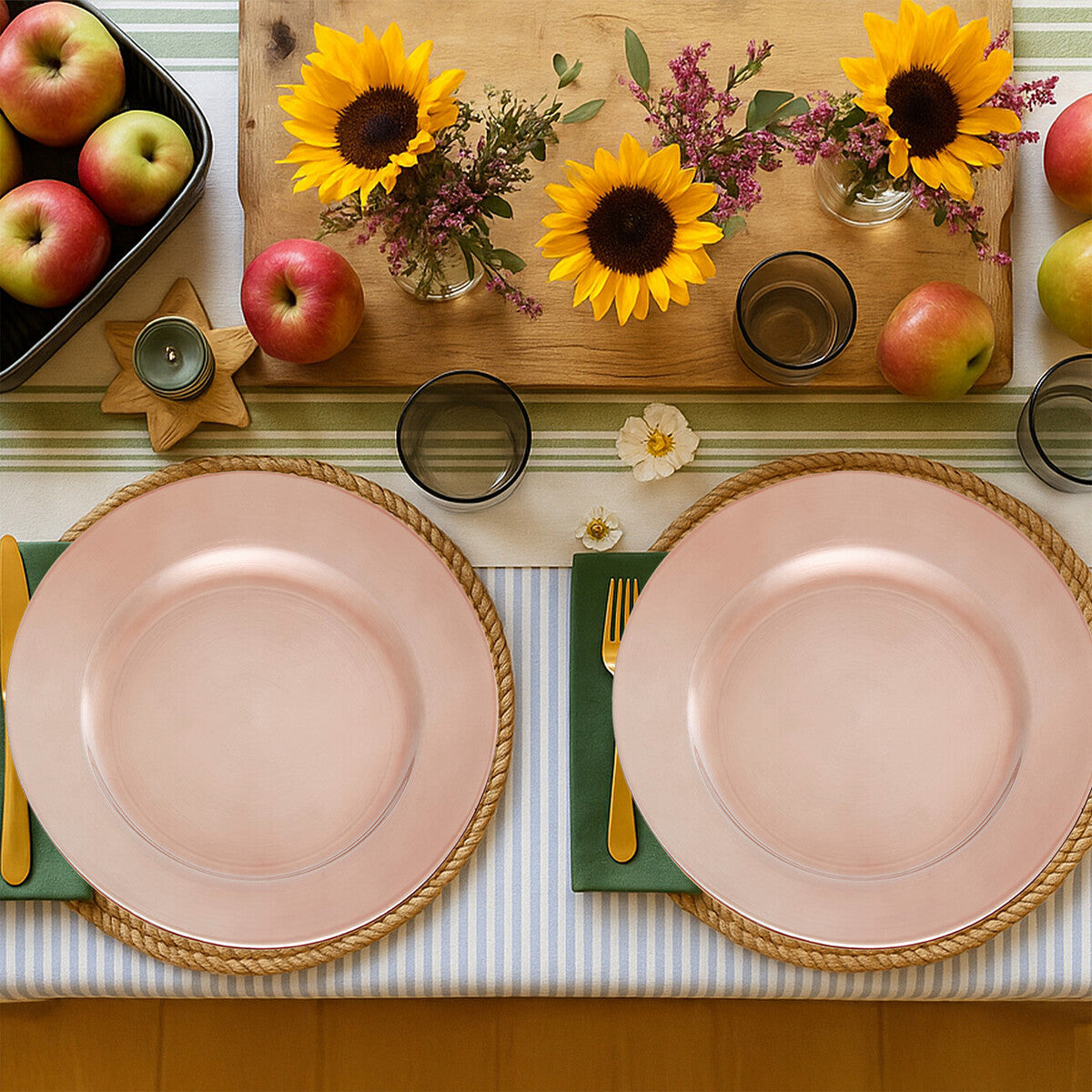 Dia Rose Gold Finish Charger Plate - image 5