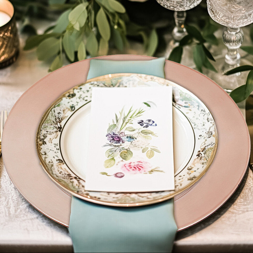 Dia Rose Gold Finish Charger Plate - image 2