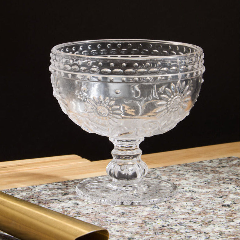 Daisy Pressed Glass Sundae Glass Dish - image 2