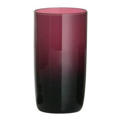 Gradient purple to black glass on a white background