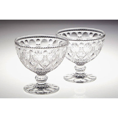 Fleur Set Of Two Clear Glass Sundae Dishes