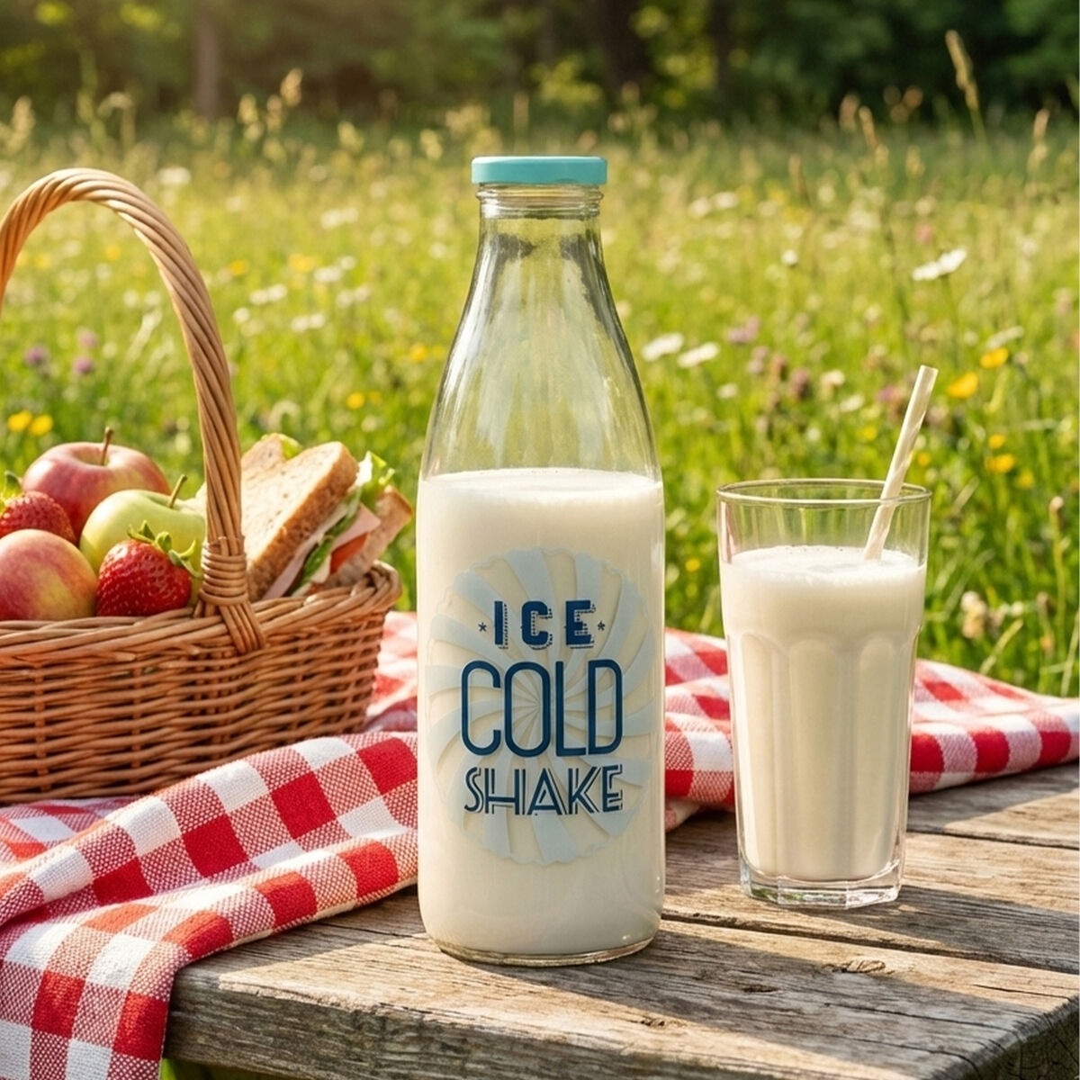 Dayla Glass Milk Bottle With Screw Cap - image 2