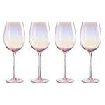Frosted Deco Set Of 4 Wine Glasses