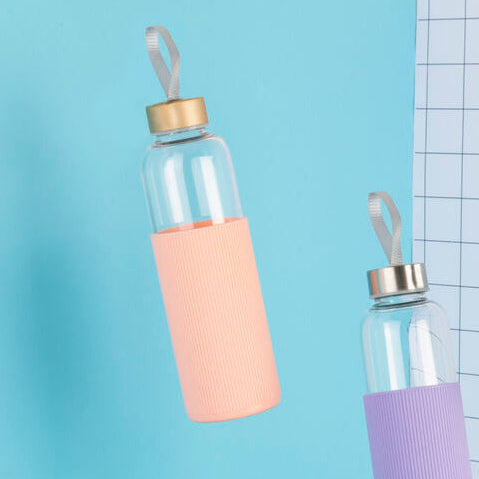 Mimo Glass Bottle With Peach Pink Silicone Sleeve - image 2