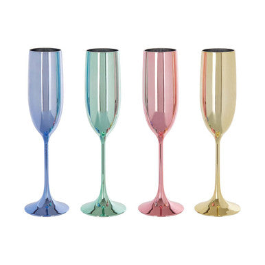 Mimo Set Of 4 Multicolour Champagne Glasses - image 1