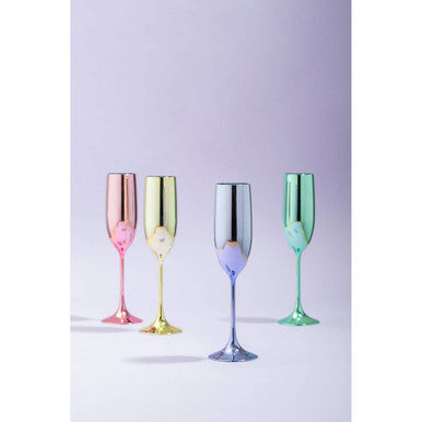 Mimo Set Of 4 Multicolour Champagne Glasses - image 6