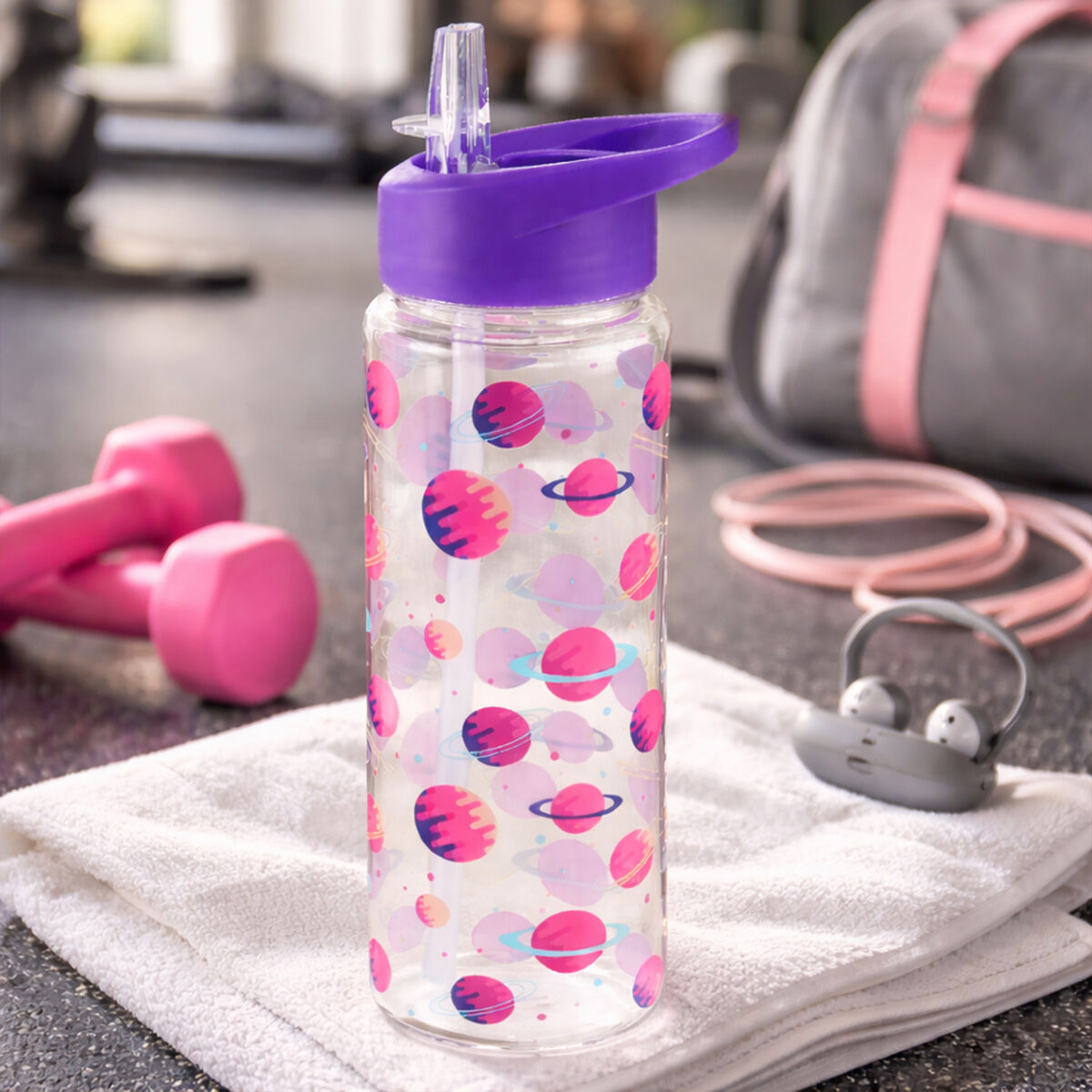Mimo Purple Space Water Bottle