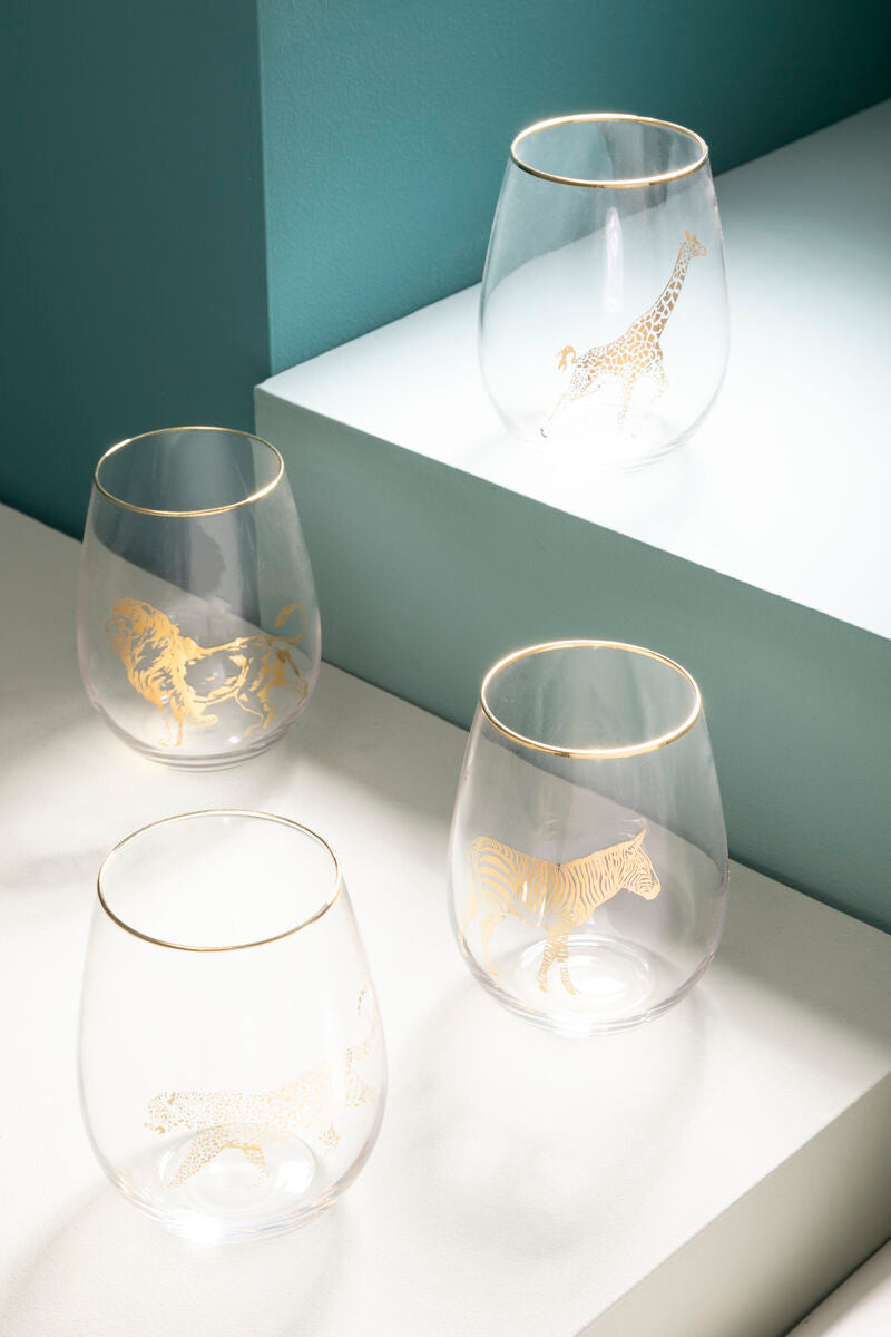 Nomi Gold Lion Curved Tumbler