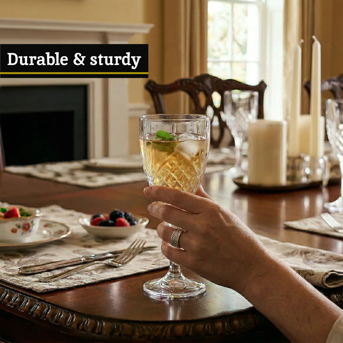 Beaufort Crystal Wine Glasses Set Of Four