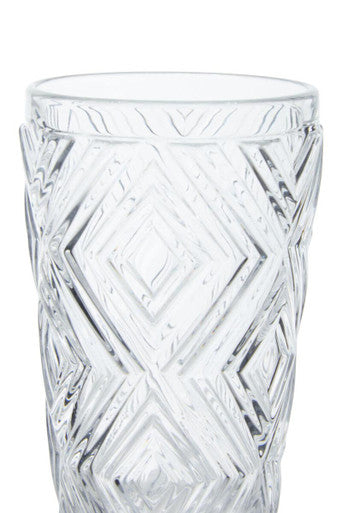 Fleur Set Of Four Clear Highball Glasses