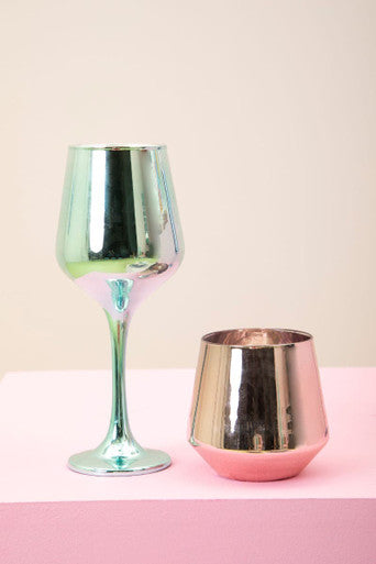 Mimo Set Of Four Glass Tumblers In Assorted Colours