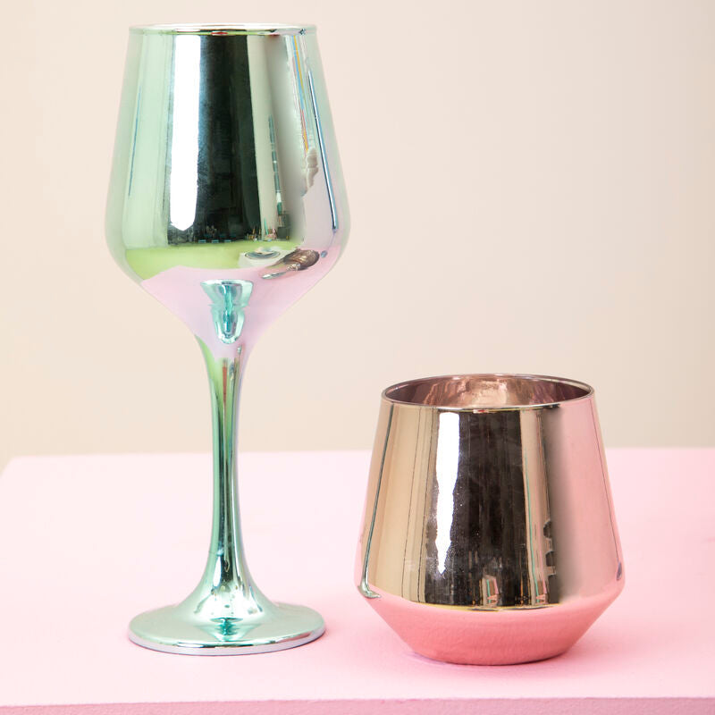 Aurora Set of Four Glass Tumblers in Assorted Colours