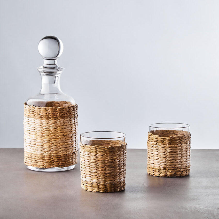 Juno Three Piece Glass And Decanter Set