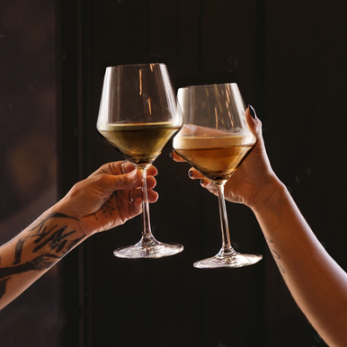 Ada Set Of 2 Crystal Burgundy Glasses