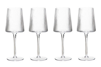 Eldon Set Of Four Ribbed Wine Glasses Mob Packaging - image 1
