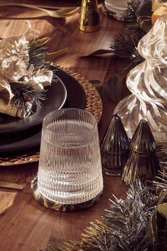 Eldon Set Of Four Ribbed Glass Tumblers - image 4