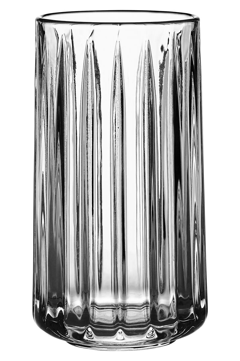 Beaufort Set of Four 350ml Clear Ribbed Hi Ball Glasses