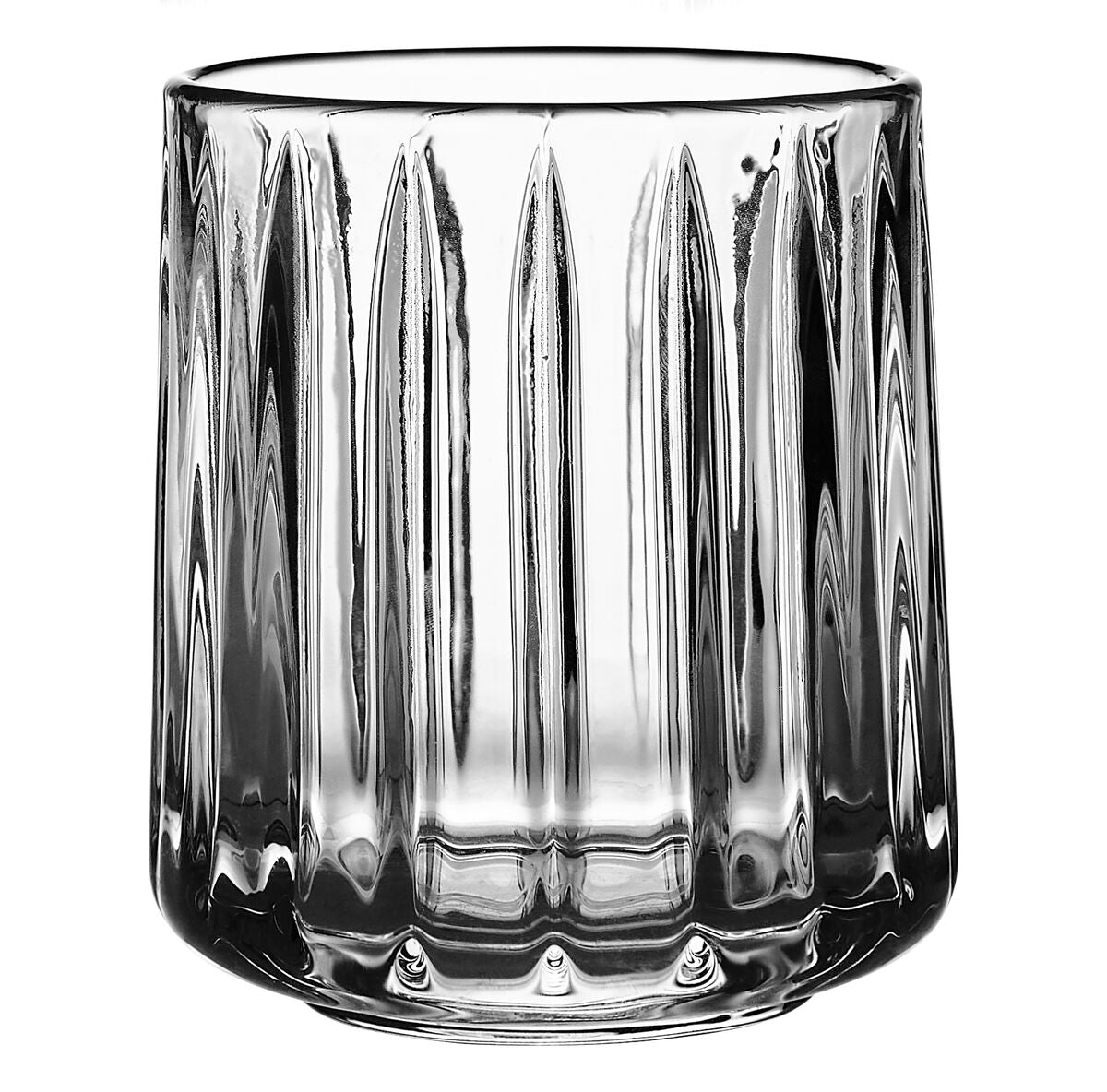 Beaufort Set of Four Ribbed Glass Tumblers 300ml