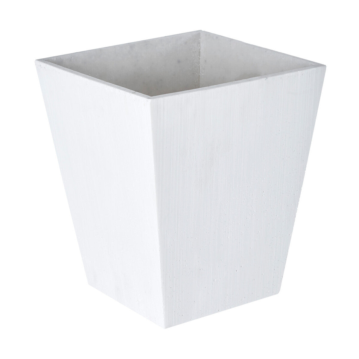 White square planter on a white background