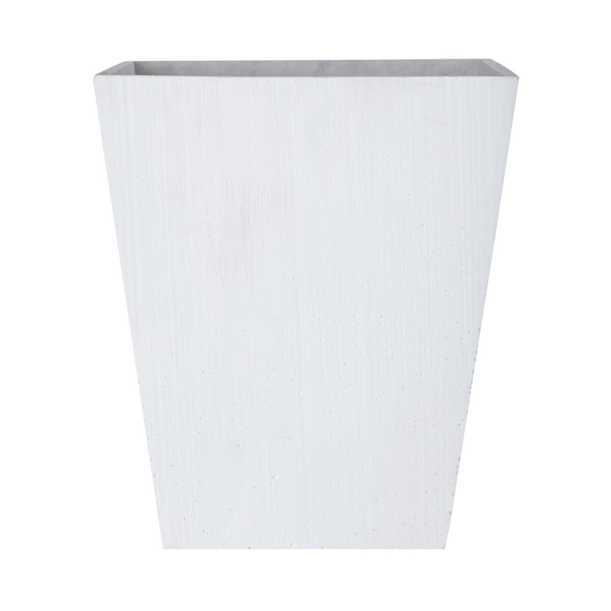 White Polyresin Square Edged Vase