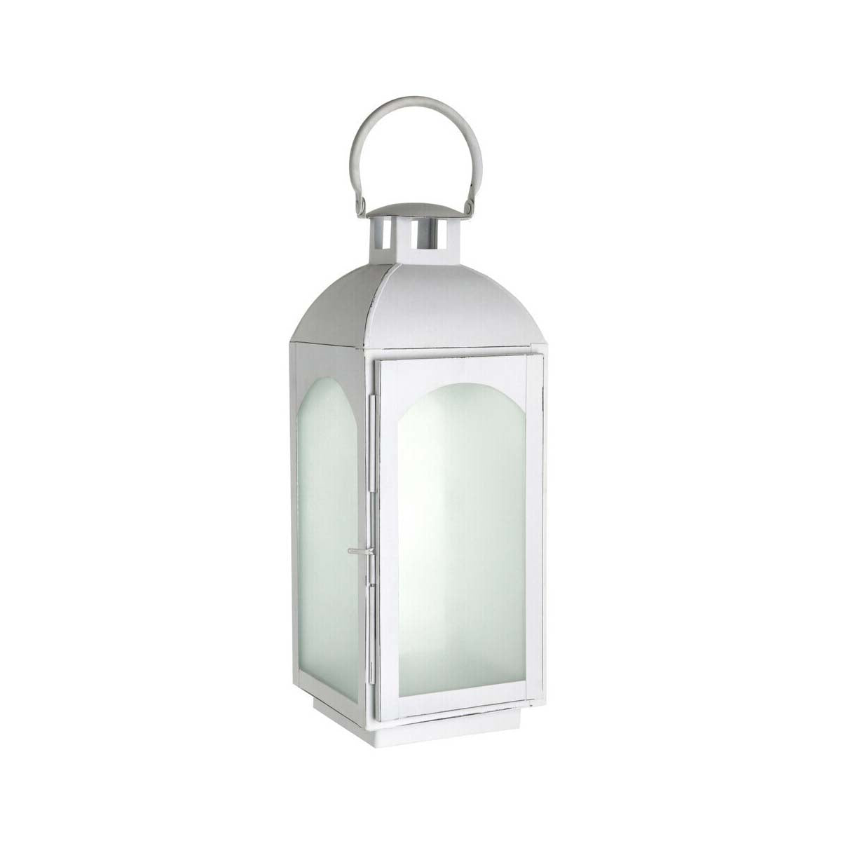 White Wash Small Mild Steel Lantern