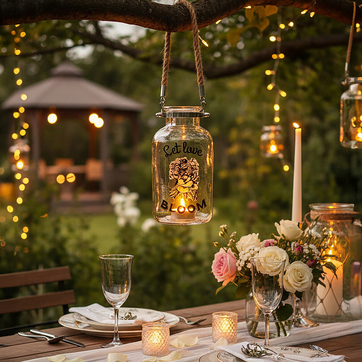 Felicity Bloom Glass Lantern