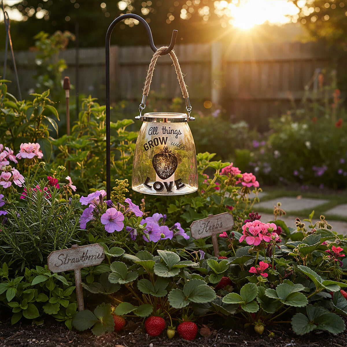 Felicity All Things Grow Glass Lantern - image 3