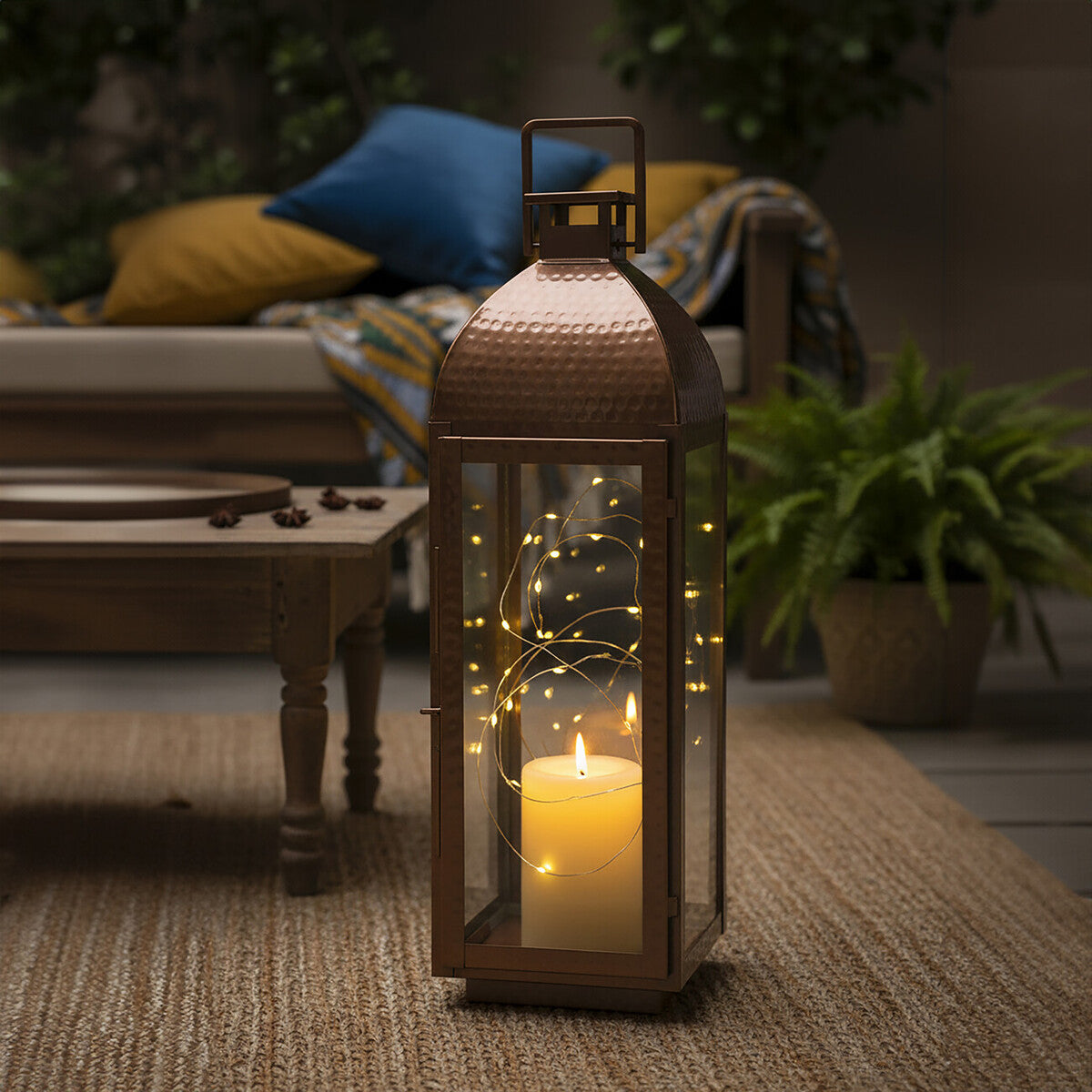 Ravi Large Lantern with Copper Finish - image 3