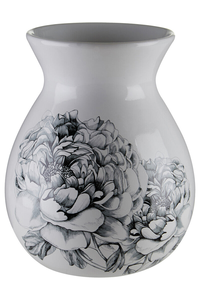 Bloom White Floral Design Vase - Image 3