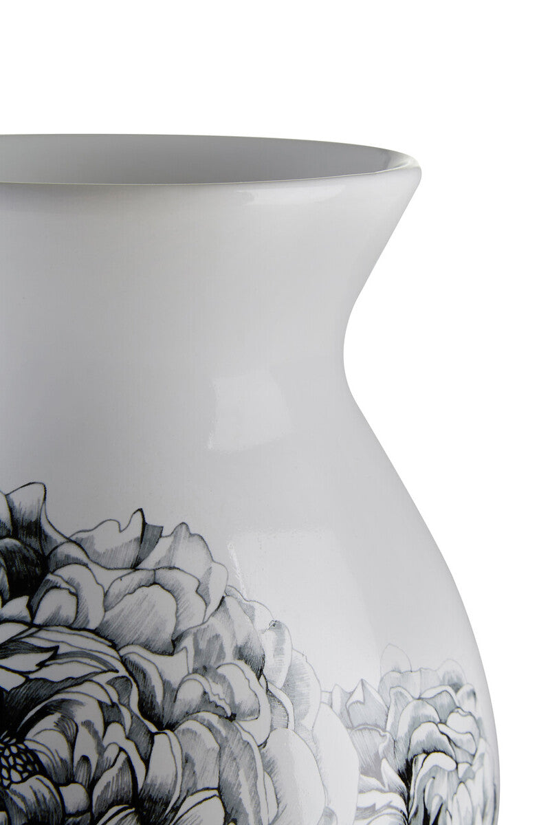 Bloom White Floral Design Vase - Image 5