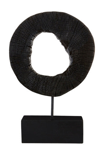 Fidel Small Rustic Mango Wood Sculpture On Stand - Image 9