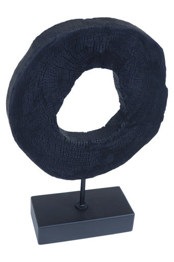 Fidel Small Rustic Mango Wood Sculpture On Stand - Image 7