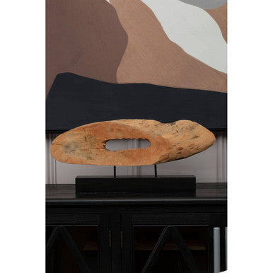 Fidel Natual Mango Wood Slice Sculpture