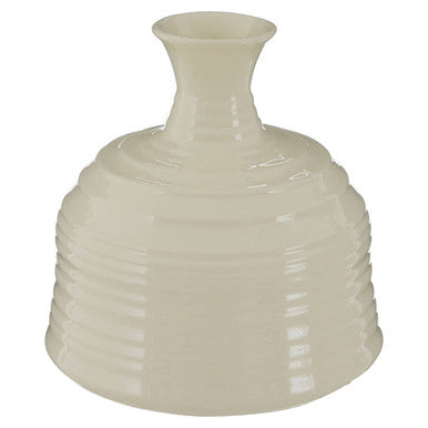 Dusk Cream Small Ribbed Ceramic Vase - image 5