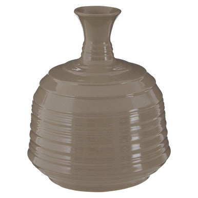 Dusk Taupe Medium Ribbed Ceramic Vase - image 5