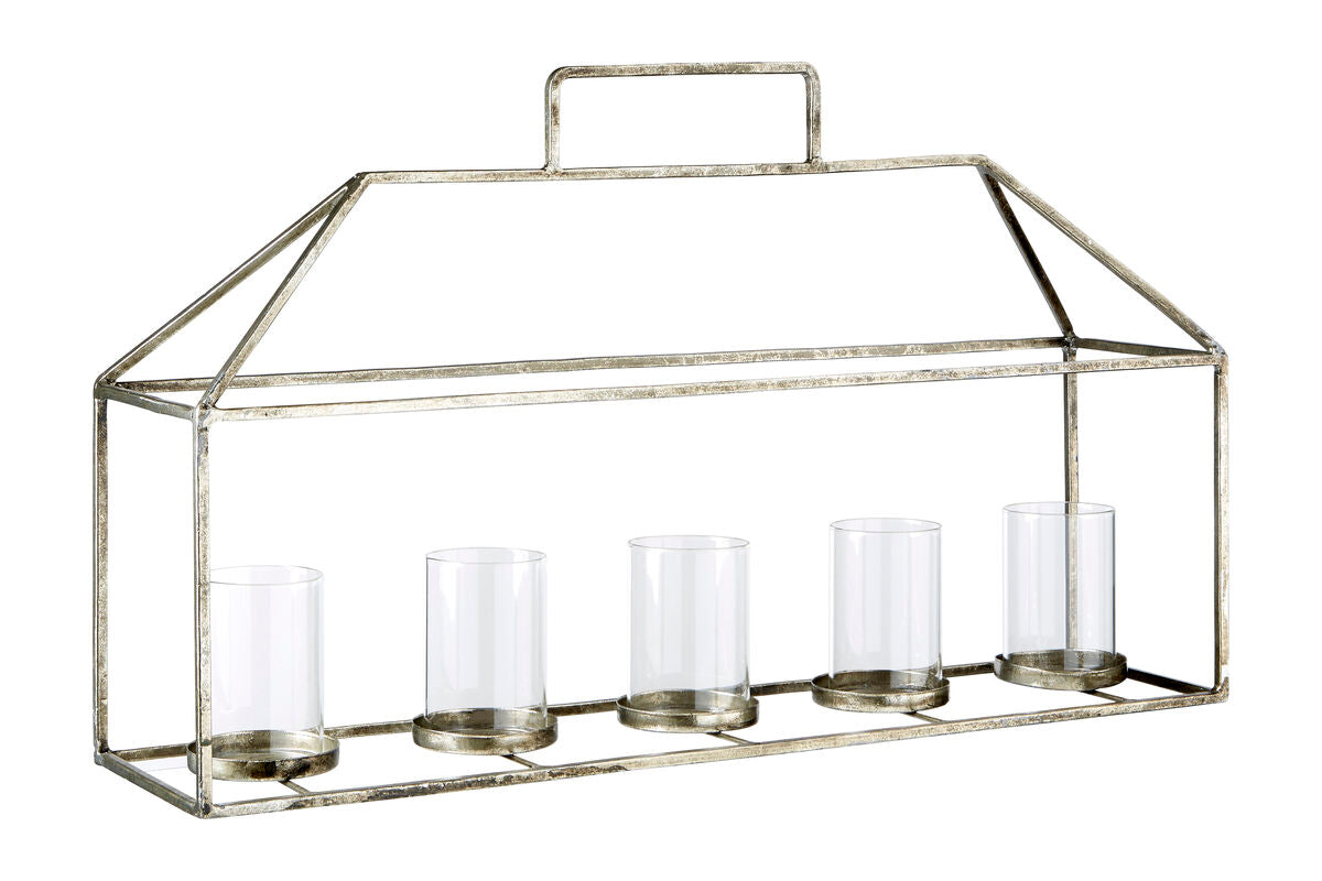 Reza Candle Holder with Silver Finish - image 2
