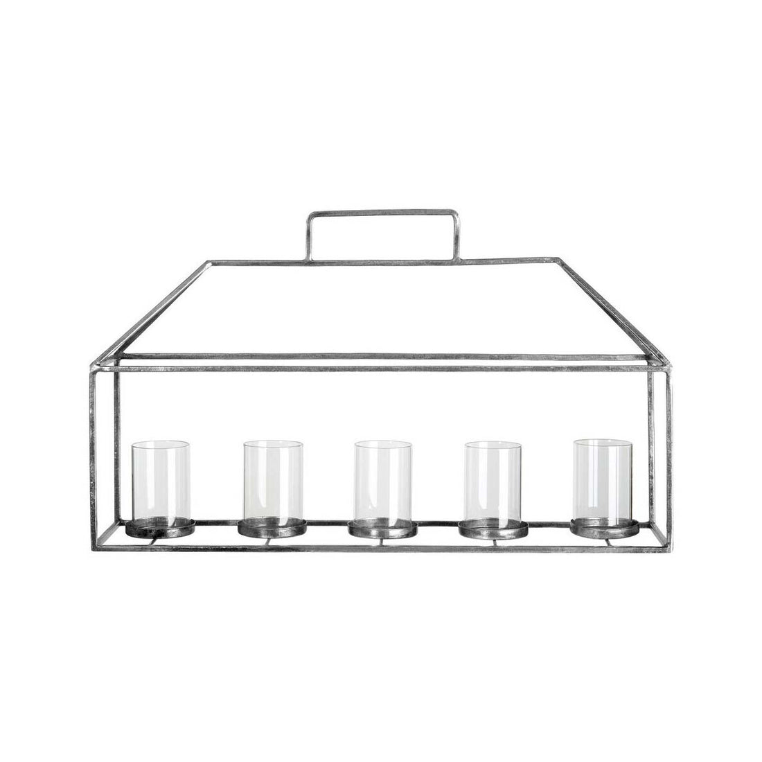 Reza Candle Holder with Silver Finish