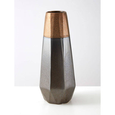Jet Large Metallic Vase