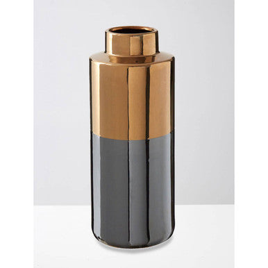 Stellar Grey Large Metallic Vase