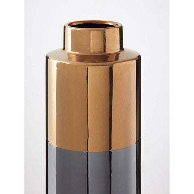 Stellar Grey Large Metallic Vase