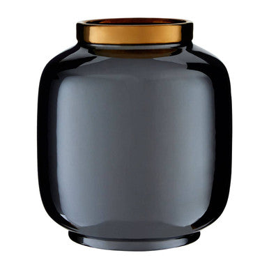 Stellar Black Metallic Vase