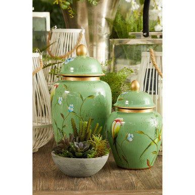 Tropical Turquoise Large Ceramic Jar