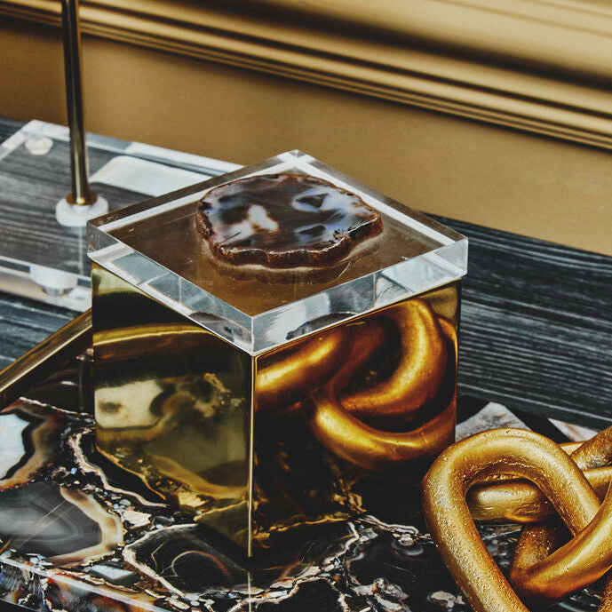 Bowerbird Black Agate Small Trinket Box - image 2