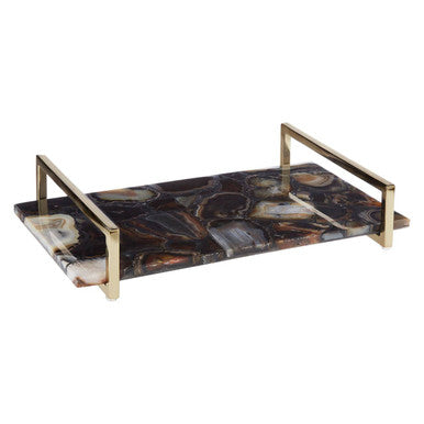 Bowerbird Black Agate Large Tray