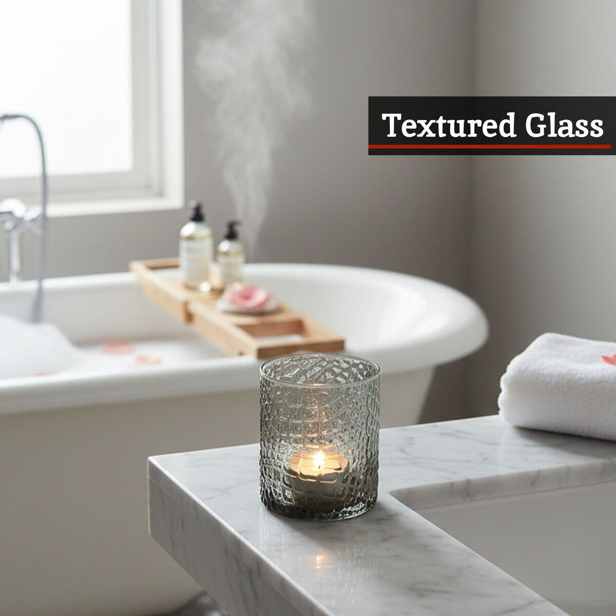 Daintree Smoked Glass Tealight Holder