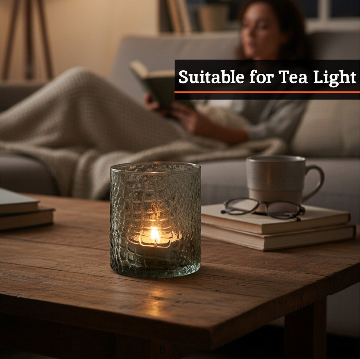 Daintree Smoked Glass Tealight Holder