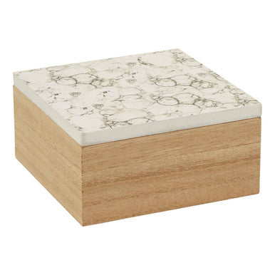 Mimo White Marble Effect Trinket Box - image 5