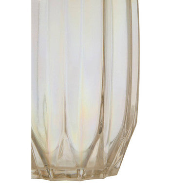 Petro Large Glass Vase With Iridescent Finish
